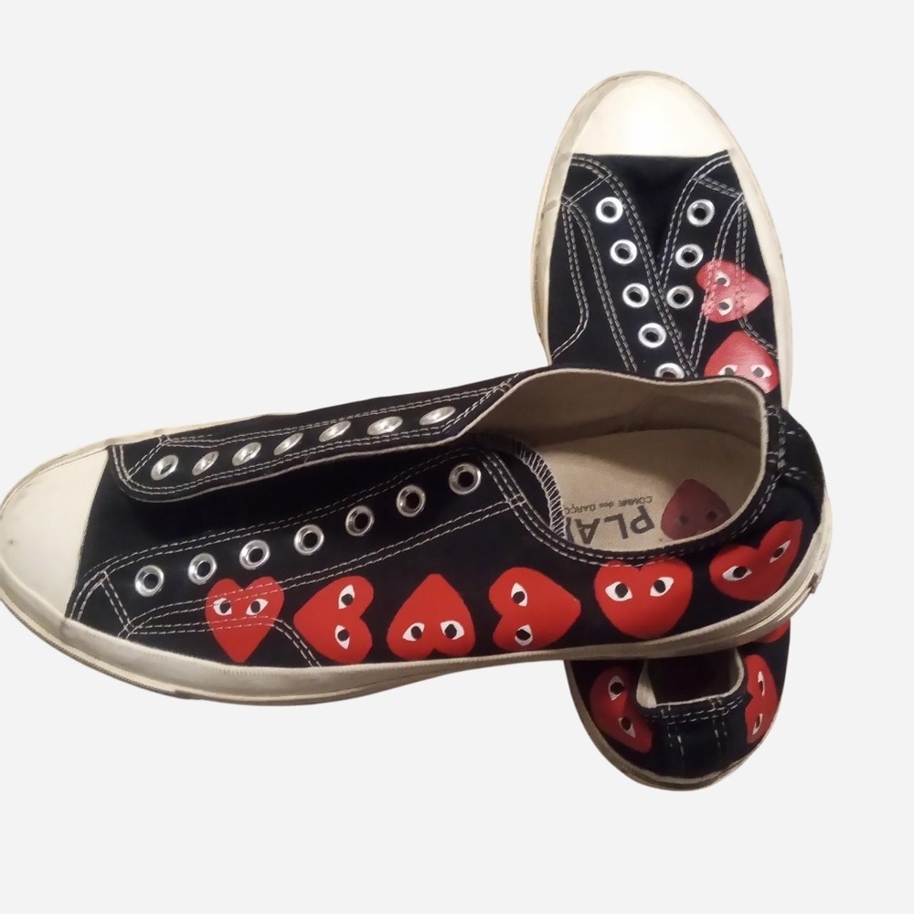 Comme des Garcons PLAY Black and Red Heart Sneakers